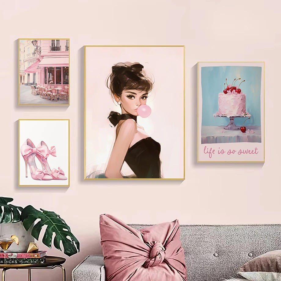 Street Fashion Poster - لوحة قماشية لمباني الشوارع في باريس