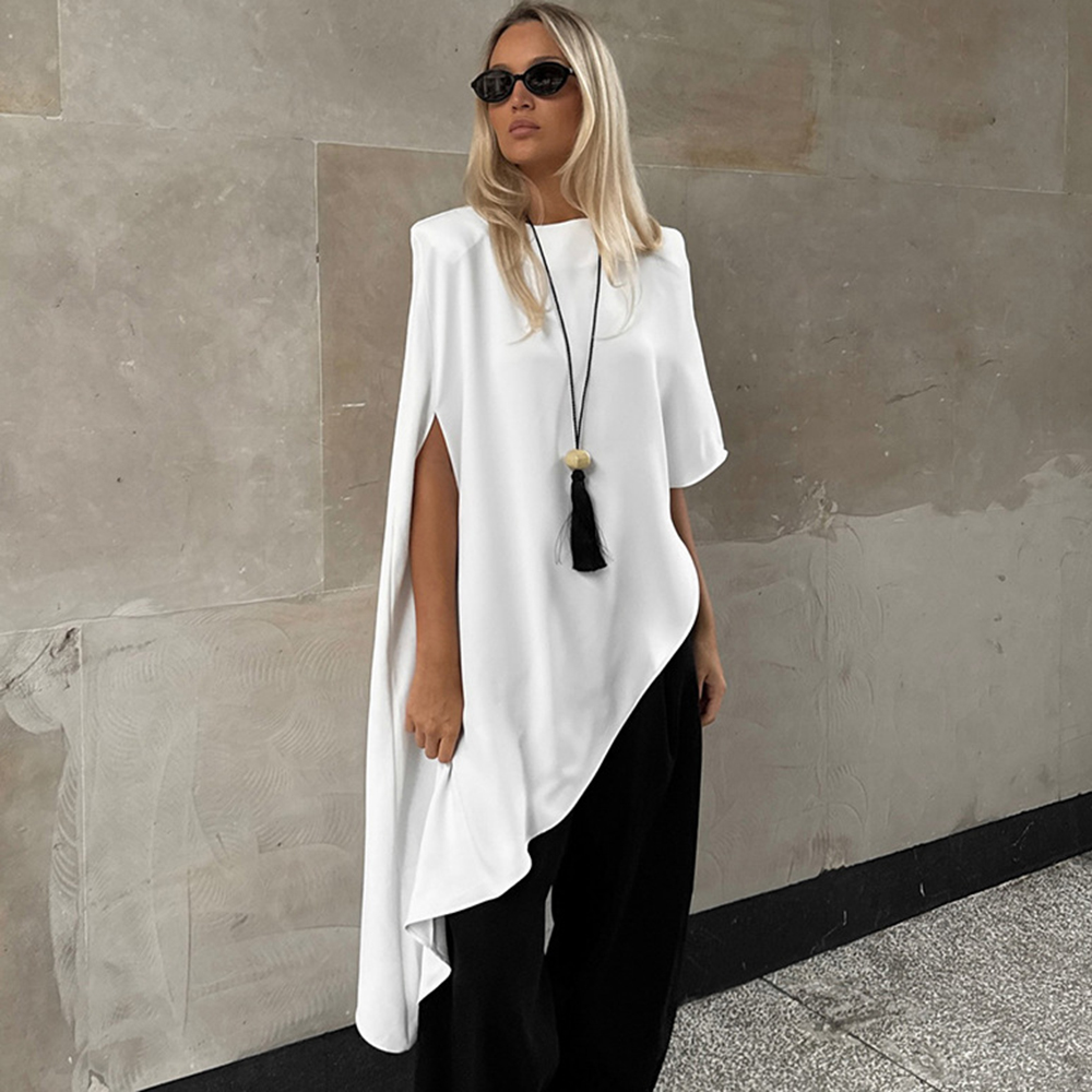 Street Fashion Look - فستان أبيض أنيق من BWQ بتصميم
