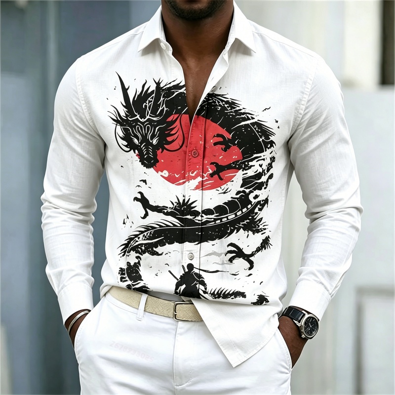 Street Fashion Style - قميص رجالي جديد لعام 2026 بنمط