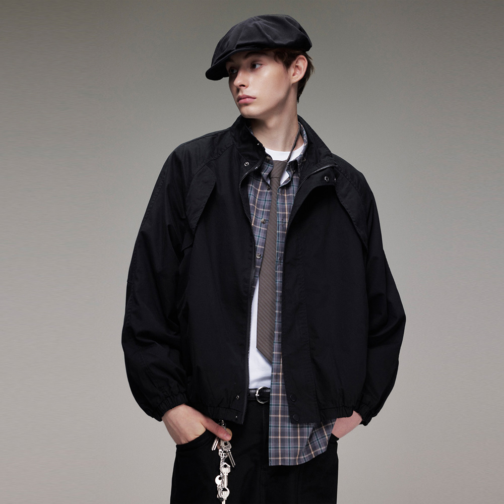 Coach Jacket Bomber - سترة منفوخة عصرية للركاب الأمريكي بياقة