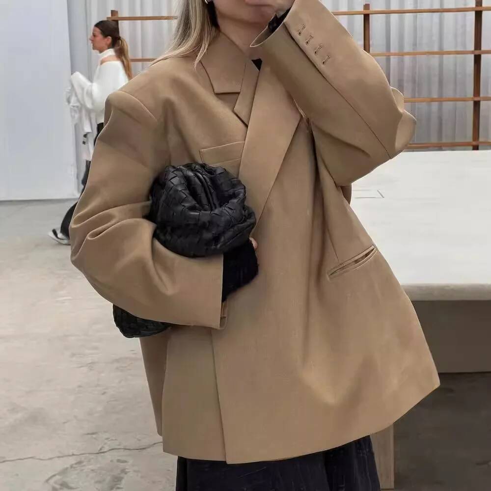 Street Fashion Taiwan - جاكيت بليزر نسائي عصري بأكمام طويلة