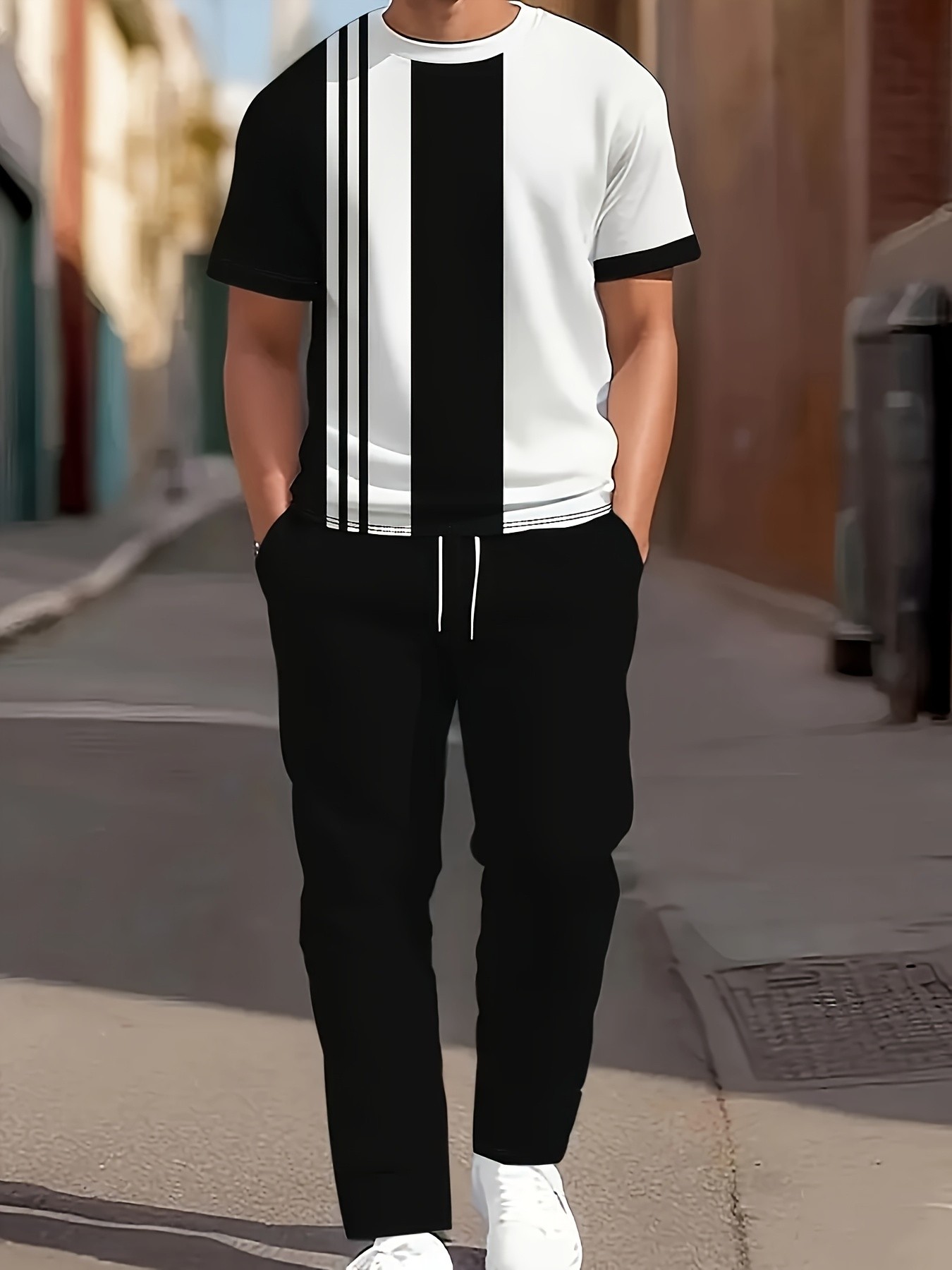 Street Summer Fashion - طقم رجالي صيفي جديد 2026 بأكمام