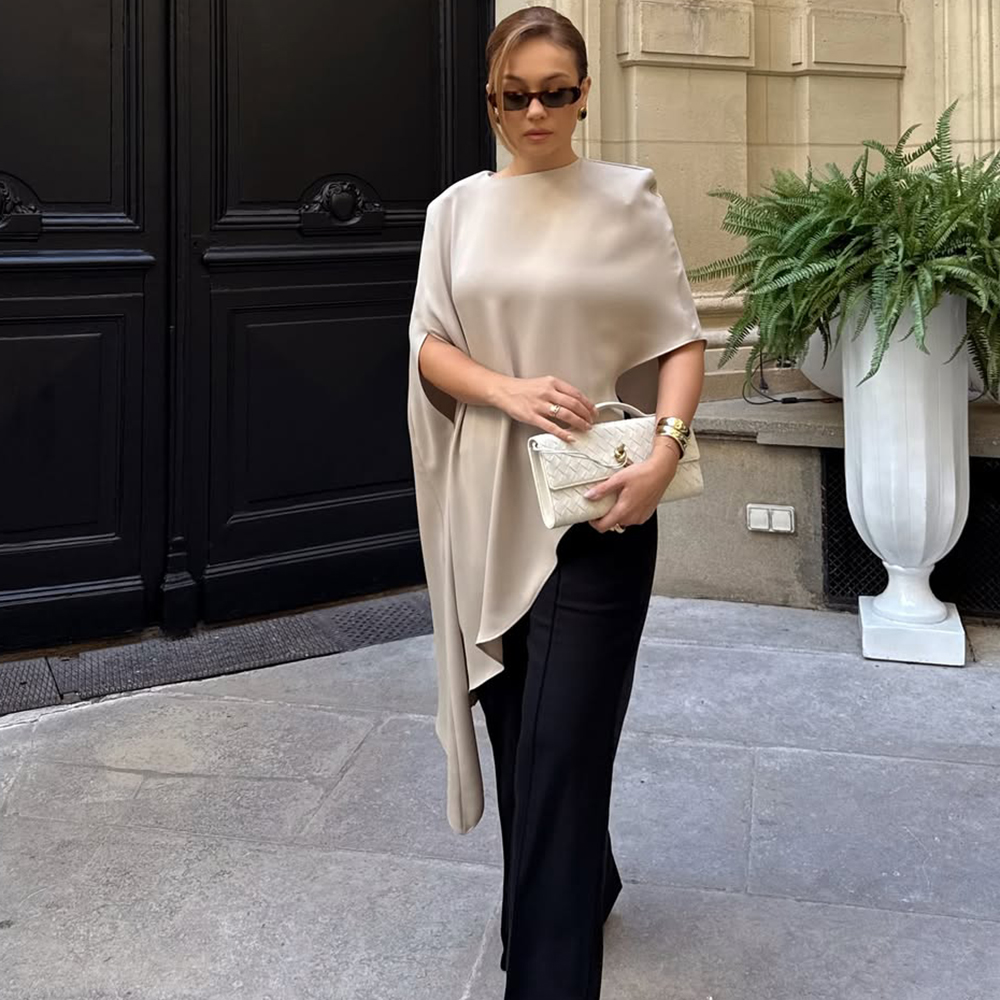 فستان أبيض أنيق من BWQ بتصميم  - مراجعة Street Fashion Look وسعره