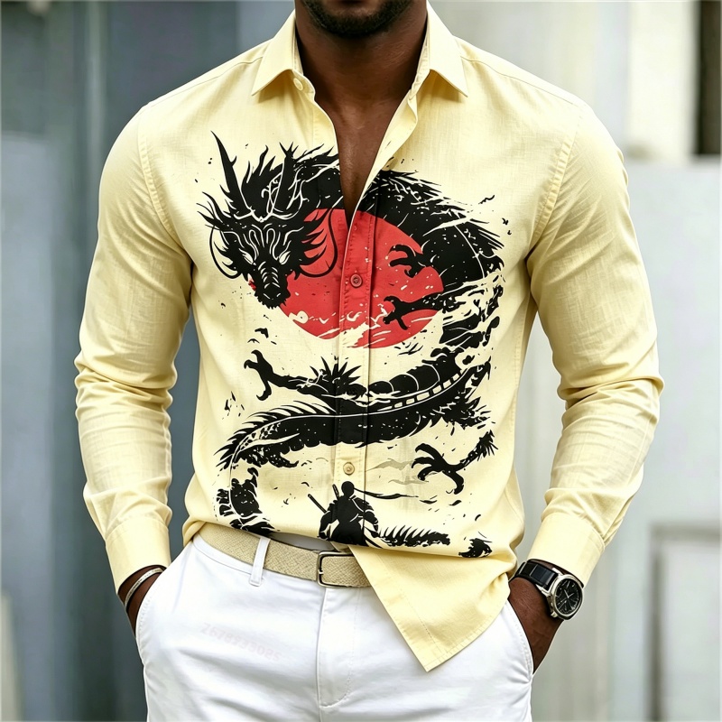 قميص رجالي جديد لعام 2026 بنمط - مراجعة Street Fashion Style وسعره